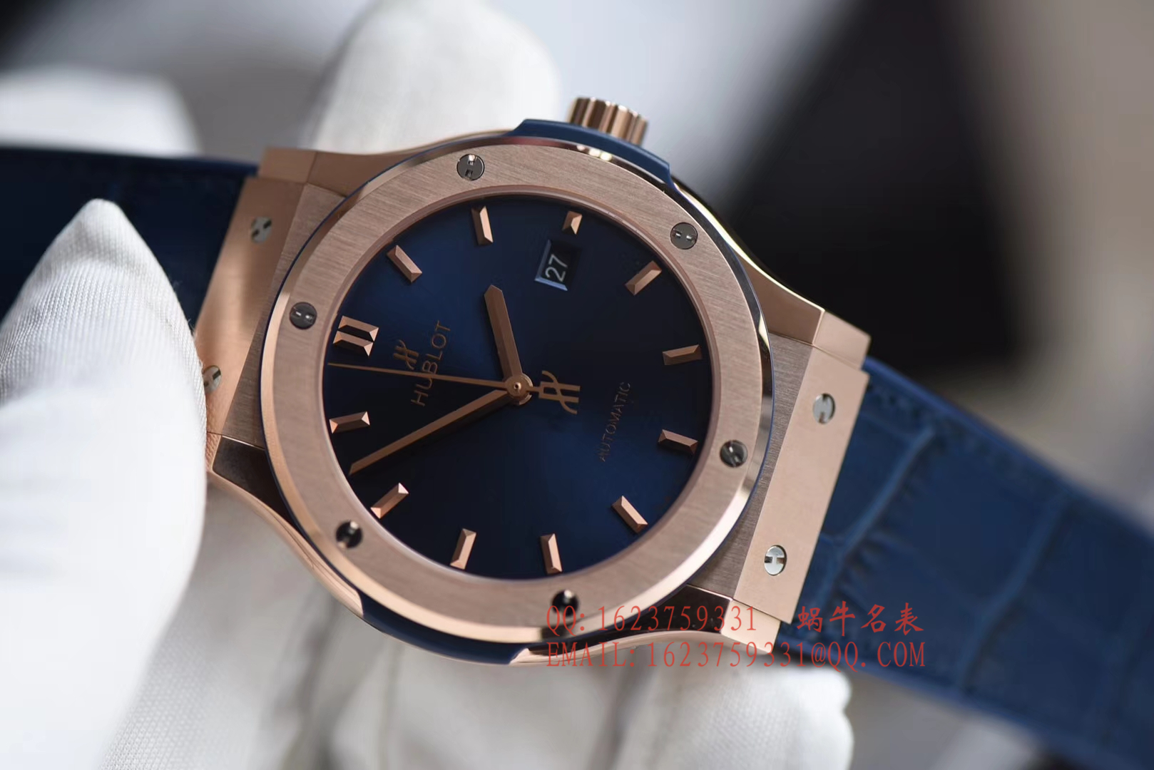 【JJ一比一超A高仿手 表】宇舶HUBLOT经典融合系列宇舶classic fusion  kinggold金壳蓝面 