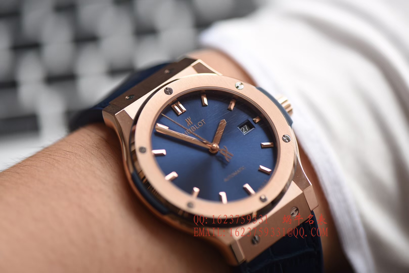 【JJ一比一超A高仿手 表】宇舶HUBLOT经典融合系列宇舶classic fusion  kinggold金壳蓝面 / YB053