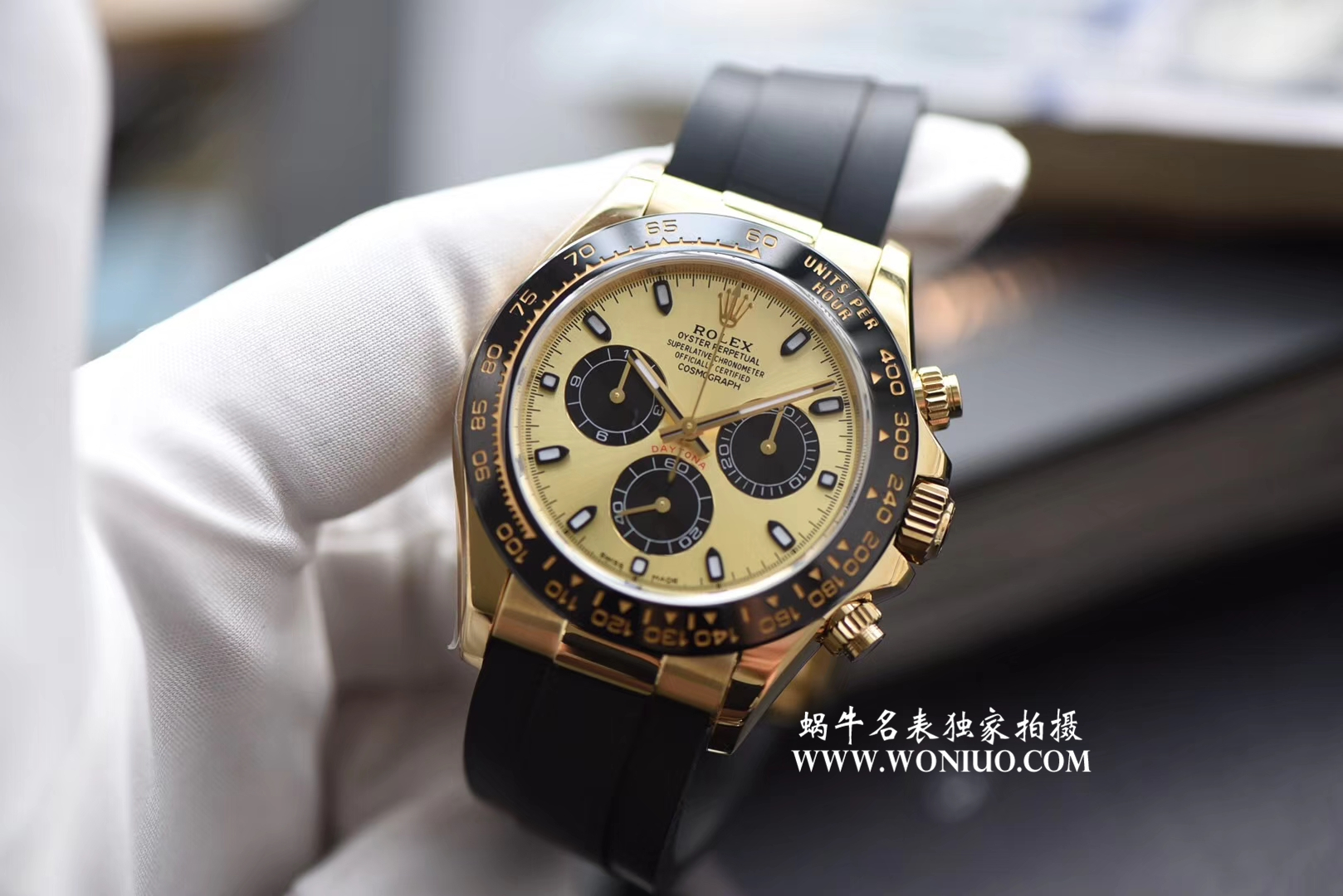 【AR一比一超A高仿手表】劳力士宇宙计型迪通拿系列黄金面116518LN腕表 