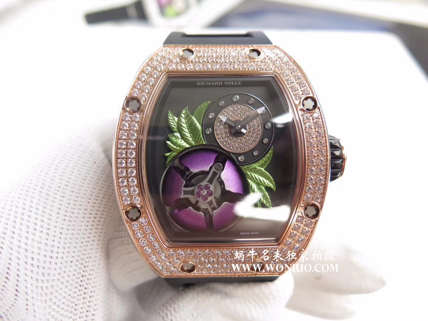 【RM一比一超A高仿手表】里查德米尔女士系列RM 19-02 TOURBILLON FLEUR飞行陀飞轮腕表腕表 