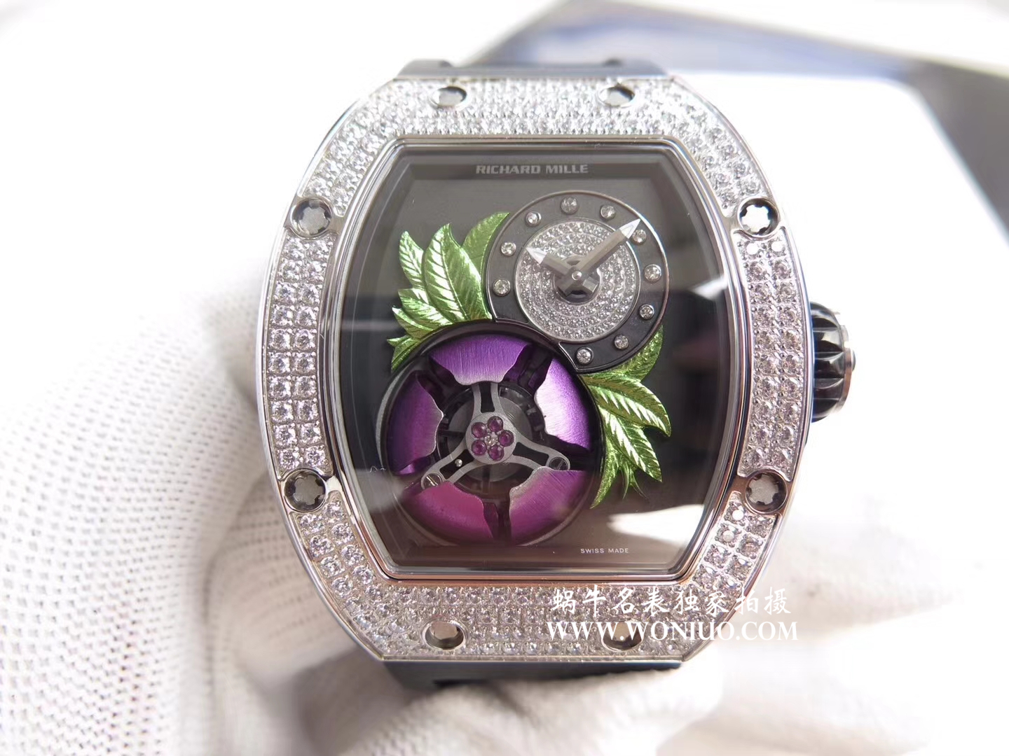 【RM一比一超A高仿手表】里查德米尔女士系列RM 19-02 TOURBILLON FLEUR飞行陀飞轮腕表腕表 