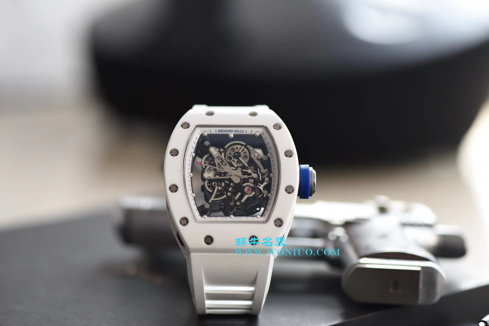 【KV一比一超A高仿手表】理查德.米勒RICHARD MILLE男士系列RM 055白陶瓷白色橡胶带新款腕表 