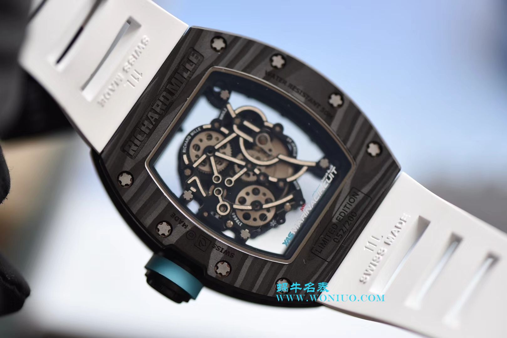 【KV一比一超A高仿手表】理查德米尔RICHARDMILLE 最强版RM055巴巴沃森.蒂芙尼蓝阿布扎比赛道特别纪念版 