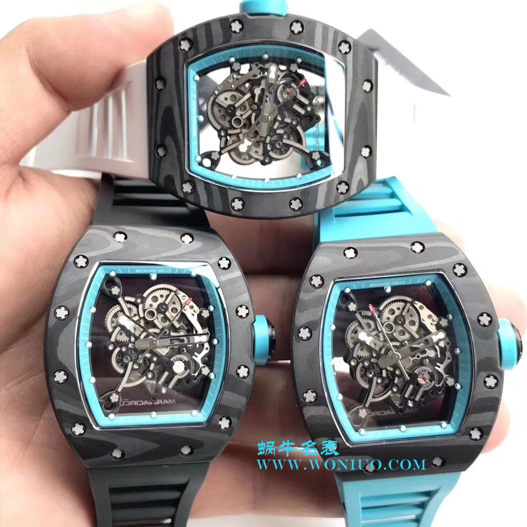 【KV一比一超A高仿手表】理查德米尔RICHARDMILLE 最强版RM055巴巴沃森.蒂芙尼蓝阿布扎比赛道特别纪念版 