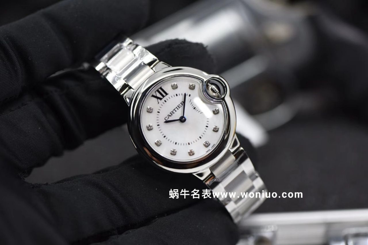 V6出品蓝气球新品～33mm贝母钻丁面石英机芯女士腕表 