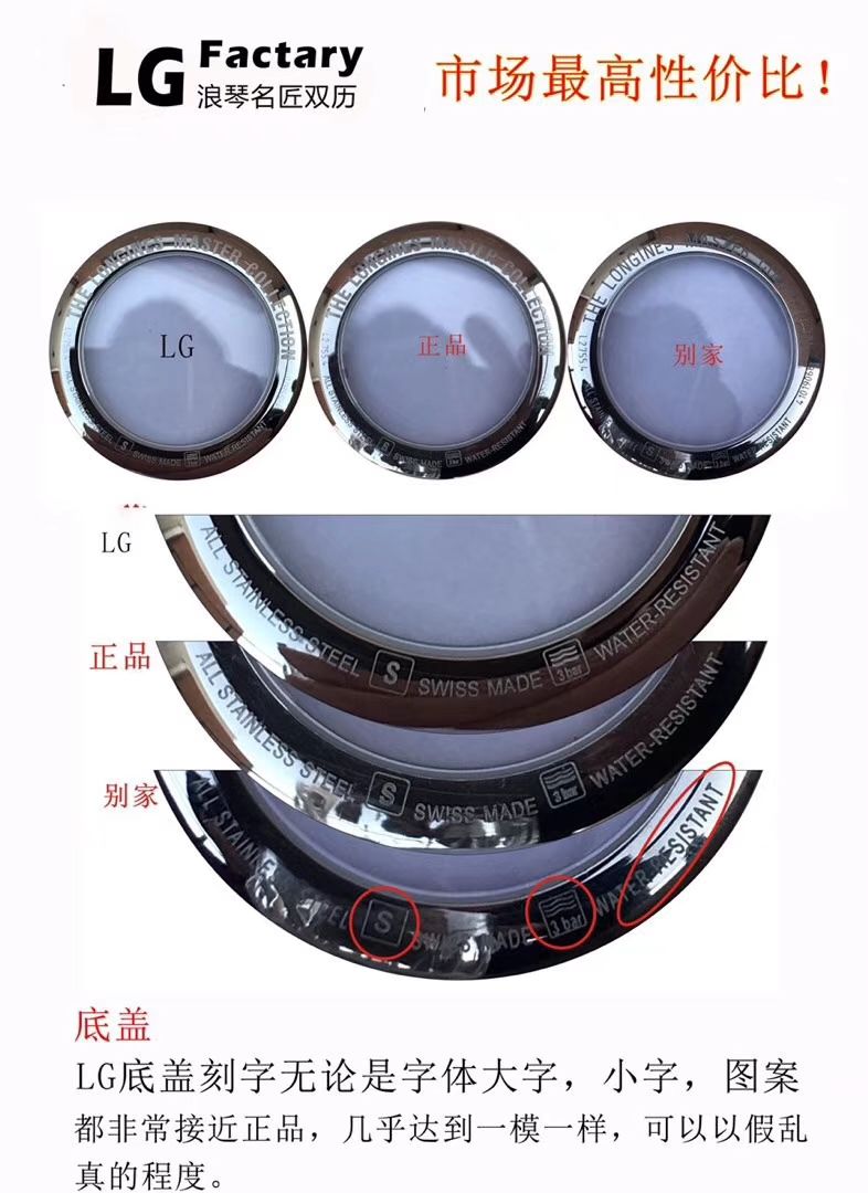 【LG一比一超A高仿手表】浪琴名匠系列星期日历双历L2.755.4.78.3腕表 