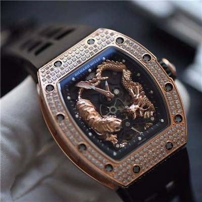 【KV一比一顶级高仿手表】里查德米尔女士系列RM 51-01 TOURBILLON TIGER AND DRAGON - MICHEL腕表价格报价