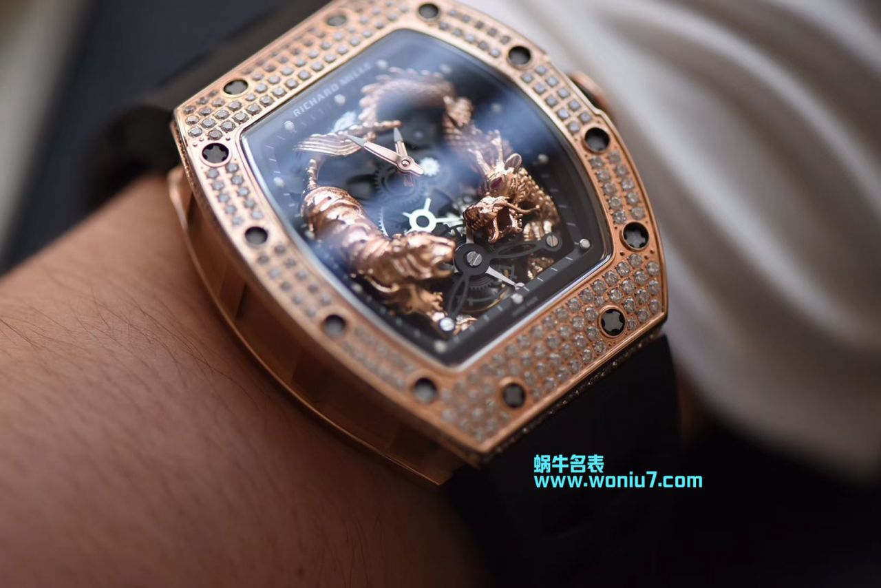 【KV一比一顶级高仿手表】里查德米尔女士系列RM 51-01 TOURBILLON TIGER AND DRAGON - MICHEL腕表 / RM 051