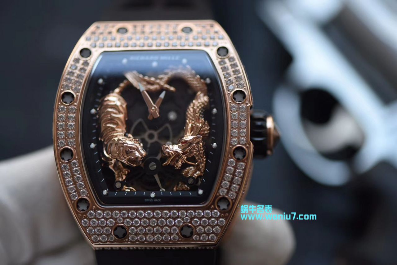 【KV一比一顶级高仿手表】里查德米尔女士系列RM 51-01 TOURBILLON TIGER AND DRAGON - MICHEL腕表 / RM 051