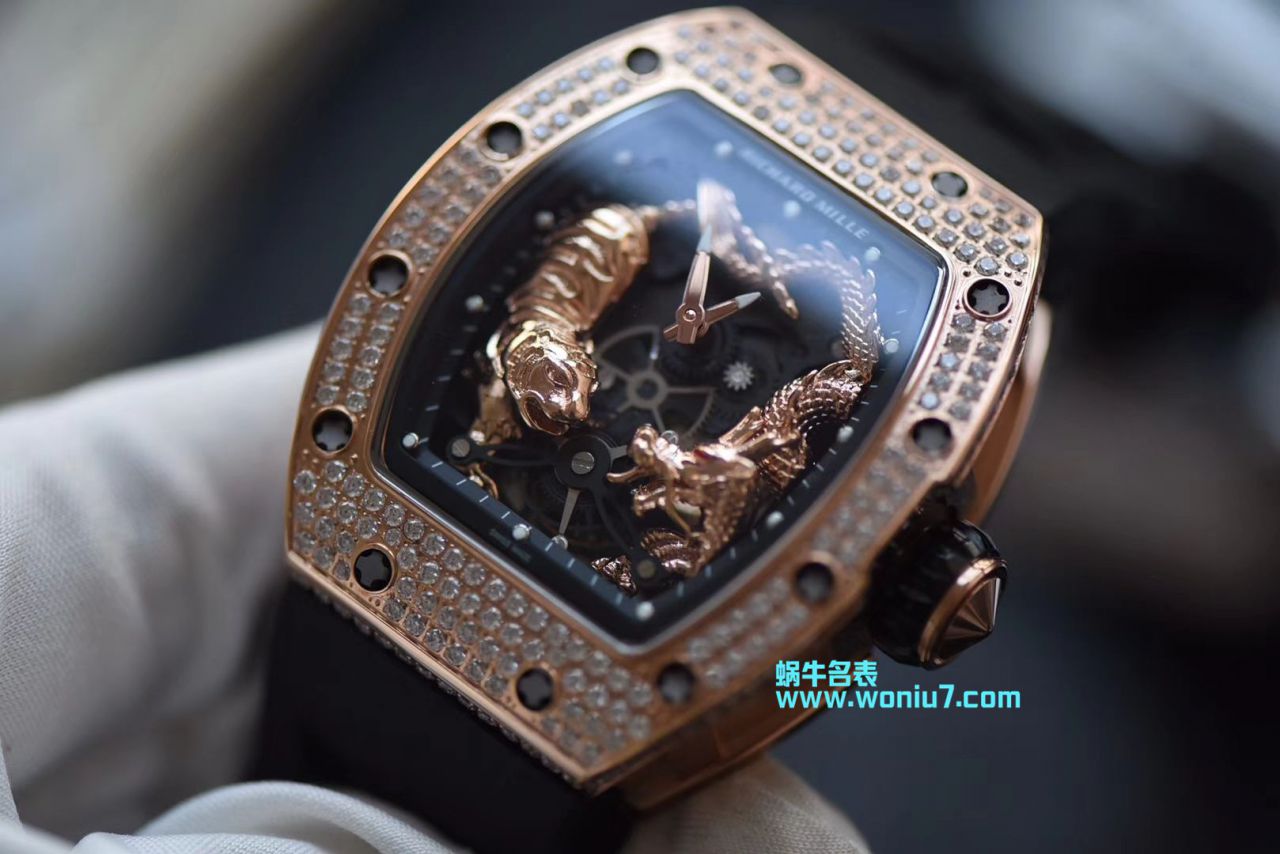 【KV一比一顶级高仿手表】里查德米尔女士系列RM 51-01 TOURBILLON TIGER AND DRAGON - MICHEL腕表 