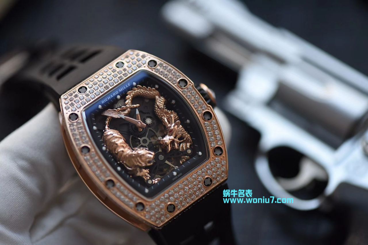 【KV一比一顶级高仿手表】里查德米尔女士系列RM 51-01 TOURBILLON TIGER AND DRAGON - MICHEL腕表 / RM 051