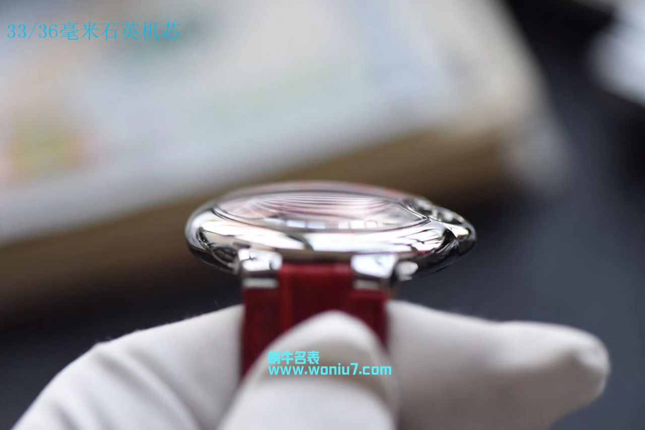 【V6一比一超A高仿手表】卡地亚蓝气球系列WSBB0022女士33毫米机械中国红特别版腕表 