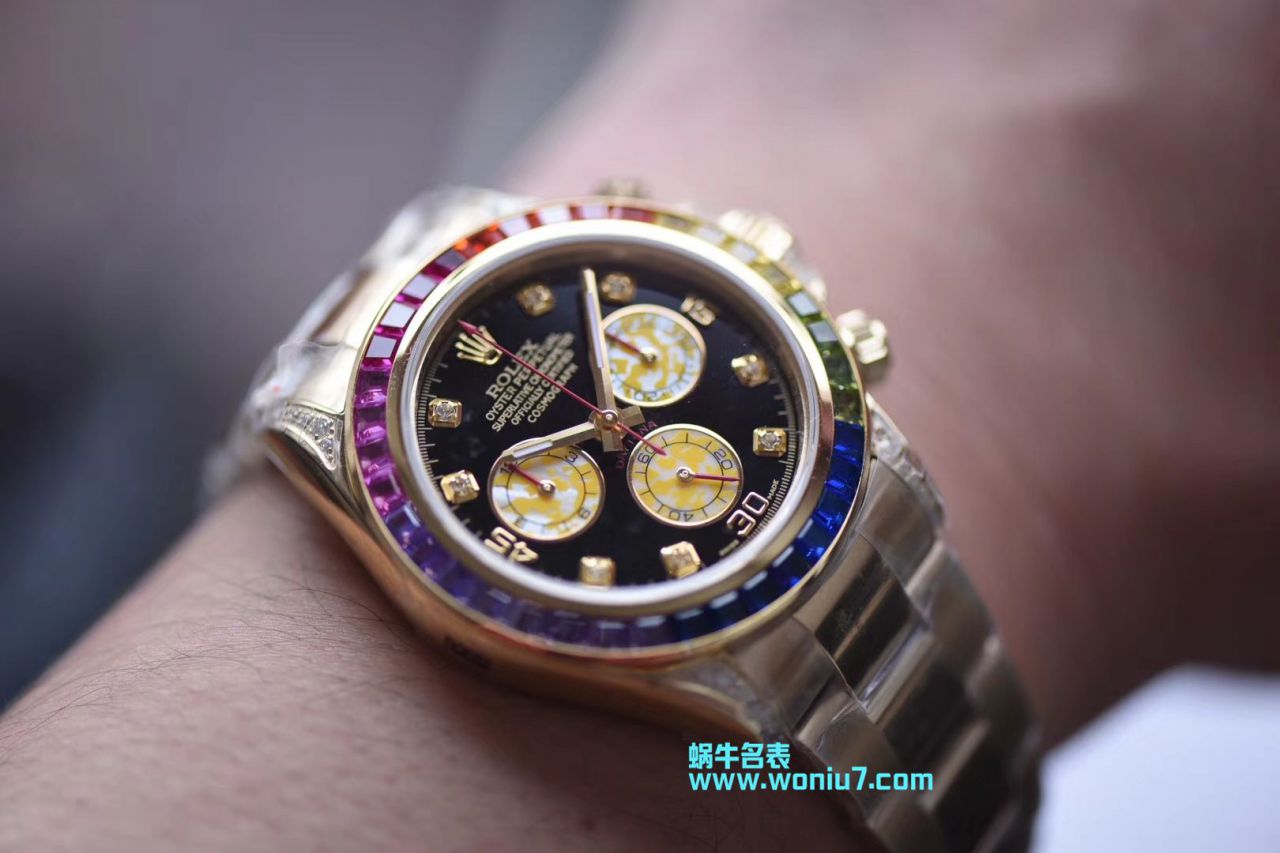 【台湾厂一比一超A克隆手表】劳力士宇宙计型彩虹迪通拿系列116595 RBOW腕表 / R243
