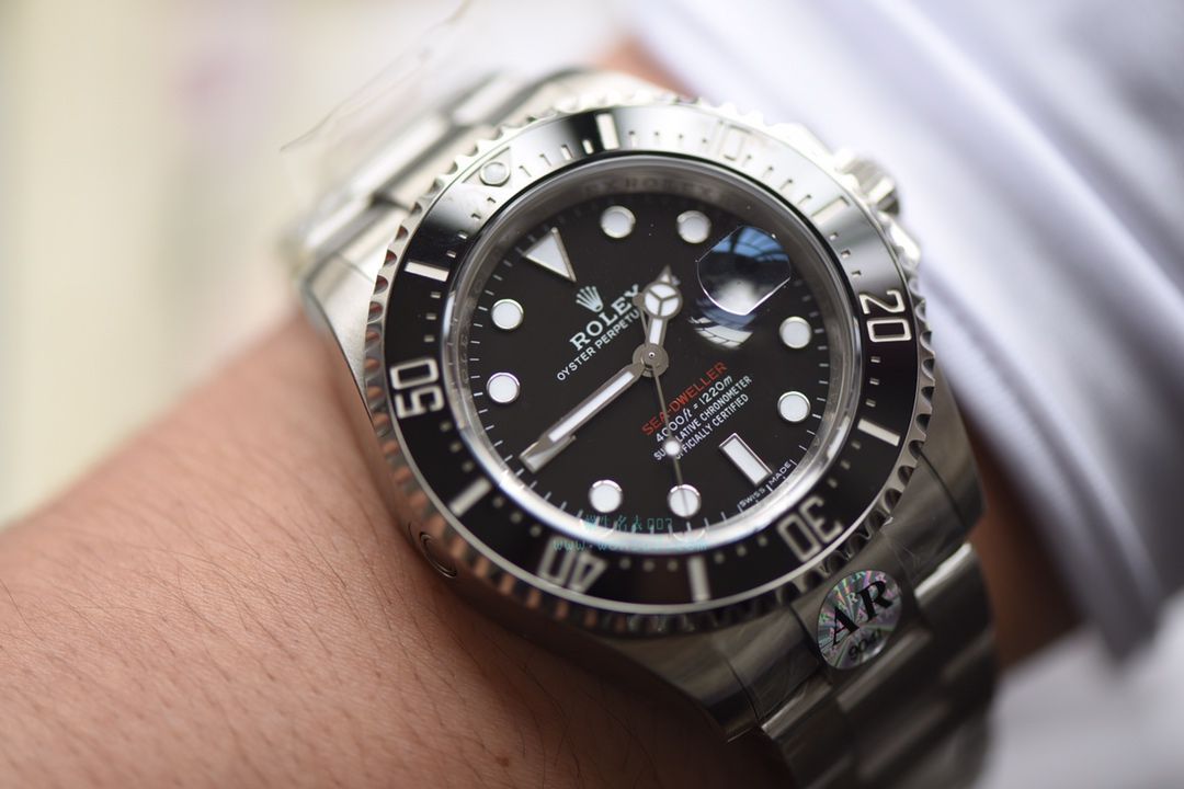 【独家视频评测AR一比一超A高仿手表】劳力士ROLEX海使型系列Rolex Sea-Dweller 50周年126600 单红43毫米腕表 