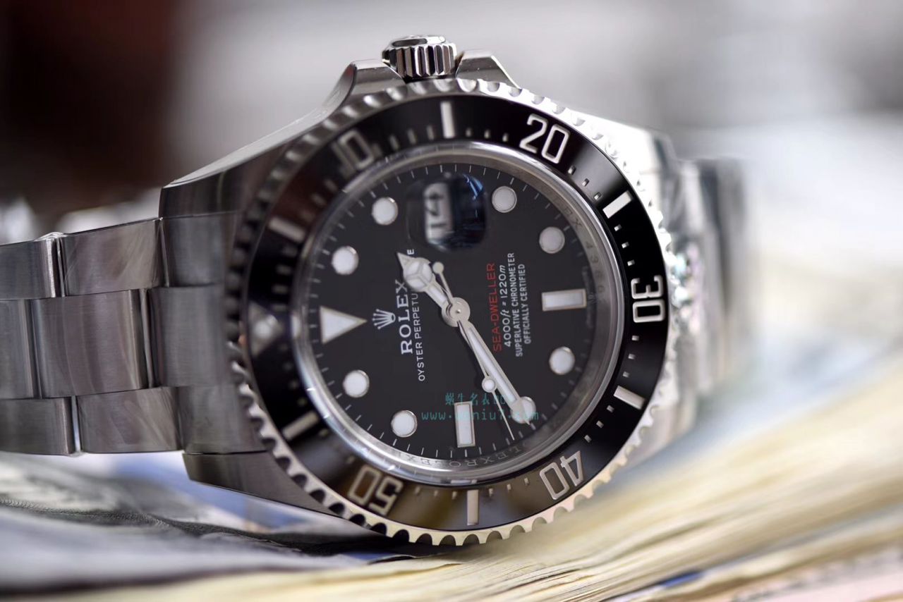 【独家视频评测AR一比一超A高仿手表】劳力士ROLEX海使型系列Rolex Sea-Dweller 50周年126600 单红43毫米腕表 / RBG194