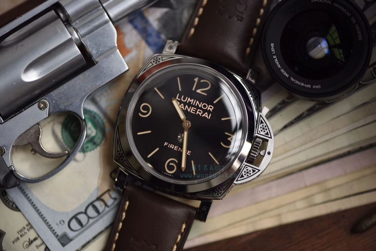 【V9一比一顶级复刻手表】沛纳海LUMINOR系列 PAM00972雕花腕表 / PAM972