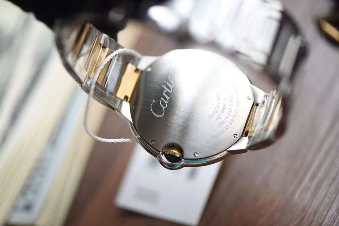 卡地亚蓝气球系列W2BB0022腕表【V9厂一比一高仿手表】V9厂18K包金蓝气球间金款 
