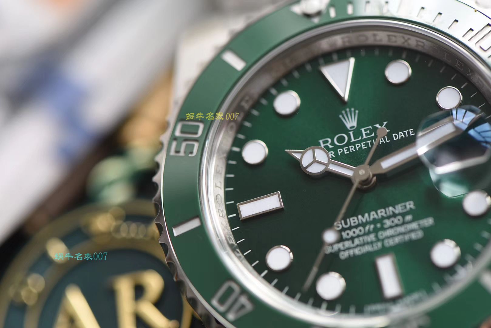 【AR一比一超A高仿劳力士绿水鬼手表】劳力士潜航者型系列116610LV-97200 绿盘腕表 