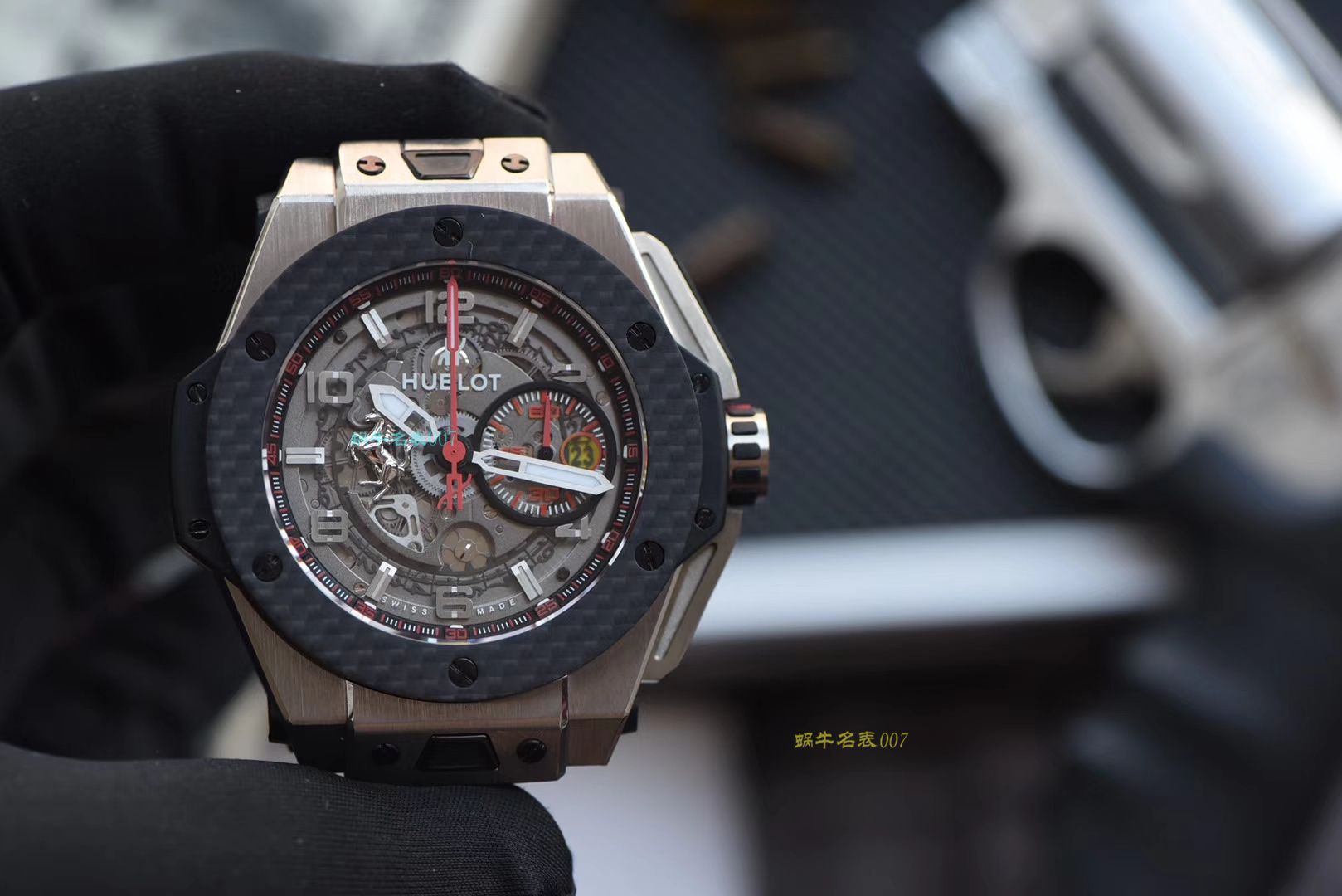 【视频评测V6出品】Hublot Big Bang Ferrari Titanium F3系列 宇舶法拉利401.NQ.0123.VR腕表 / YB066