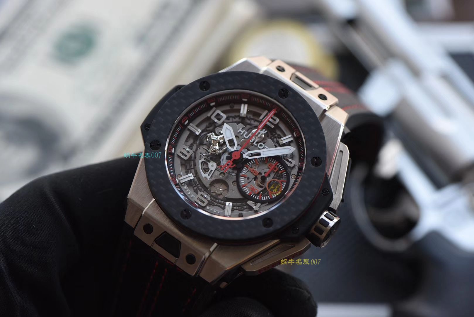 【视频评测V6出品】Hublot Big Bang Ferrari Titanium F3系列 宇舶法拉利401.NQ.0123.VR腕表 