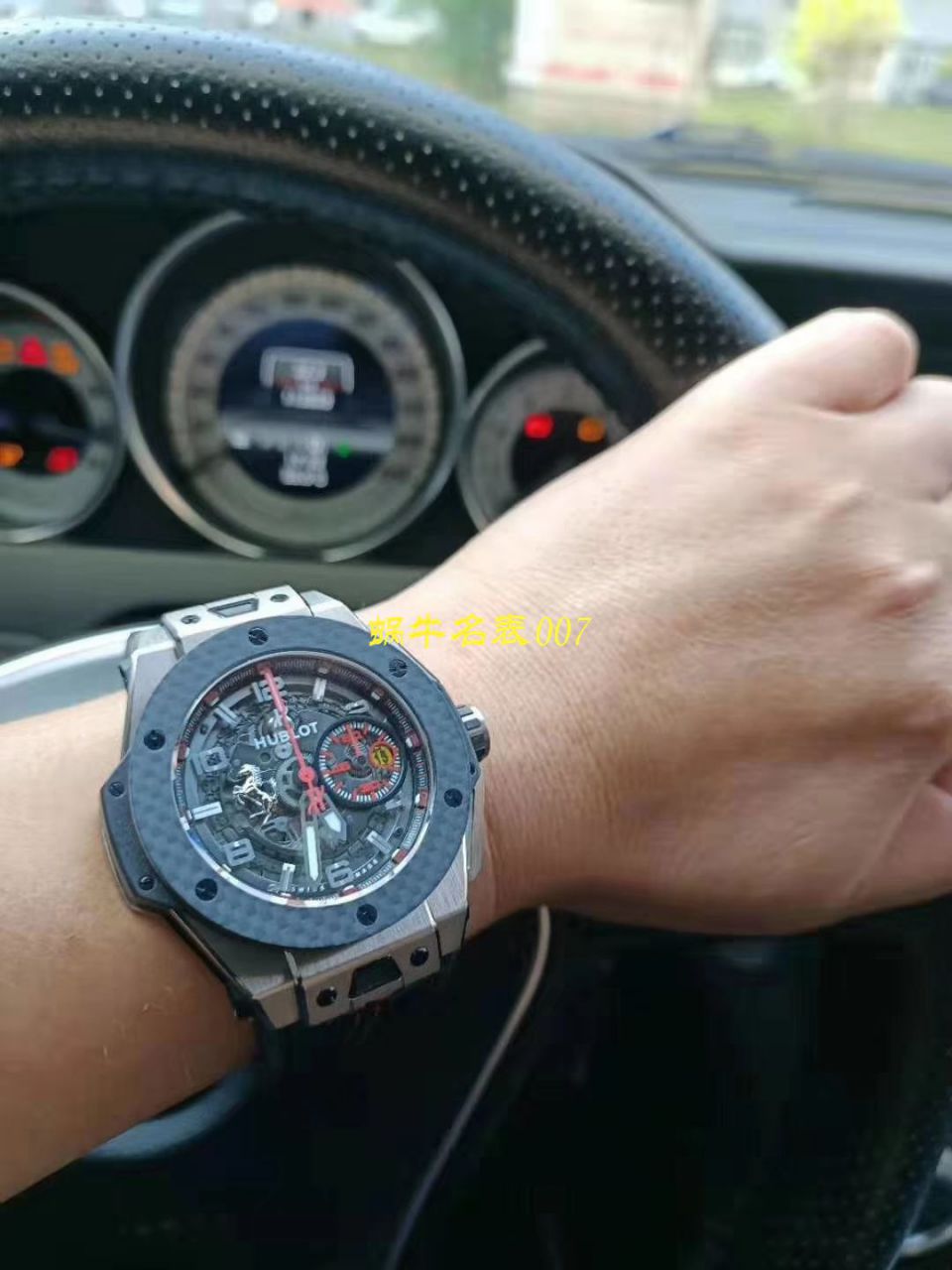 【视频评测V6出品】Hublot Big Bang Ferrari Titanium F3系列 宇舶法拉利401.NQ.0123.VR腕表 / YB066