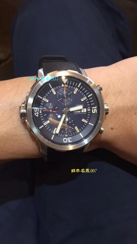 【独家视频测评V6厂一比一超A高仿手表】万国海洋时计系列IW376805蓝面腕表 / WGBD307