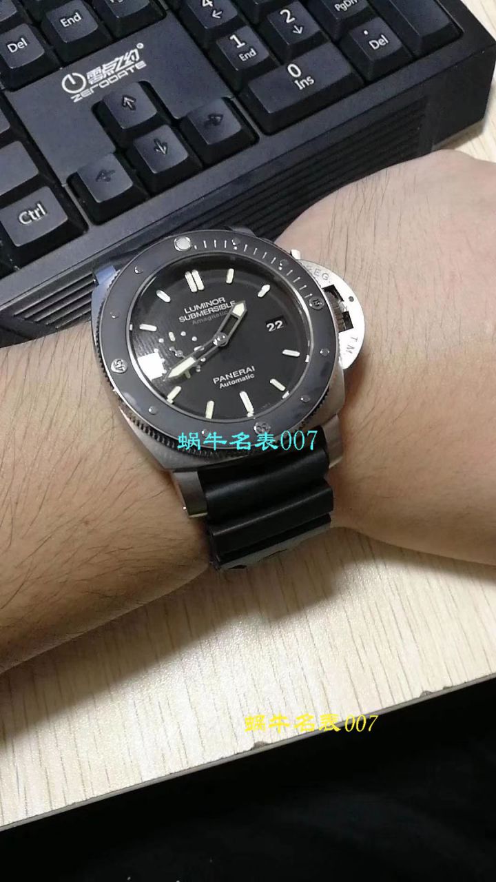 【视频评测SF厂1:1超A高仿手表】沛纳海LUMINOR 1950系列PAM00389腕表 / SFPAMBB00389