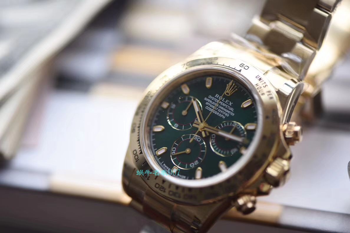 劳力士宇宙计型迪通拿系列116508绿盘男士机械腕表【AR一比一高仿手表】 