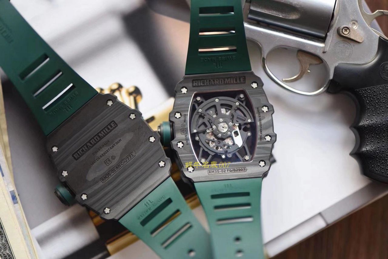 Richard Mille 理查德米勒男士系列RM 35-01，RM 35-02新配色绿带款（KV出品） 