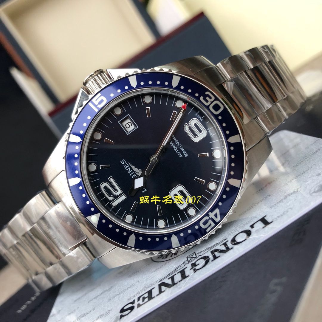 【渠道原单】浪琴康卡斯潜水系列L3.742.4.96.6腕表 