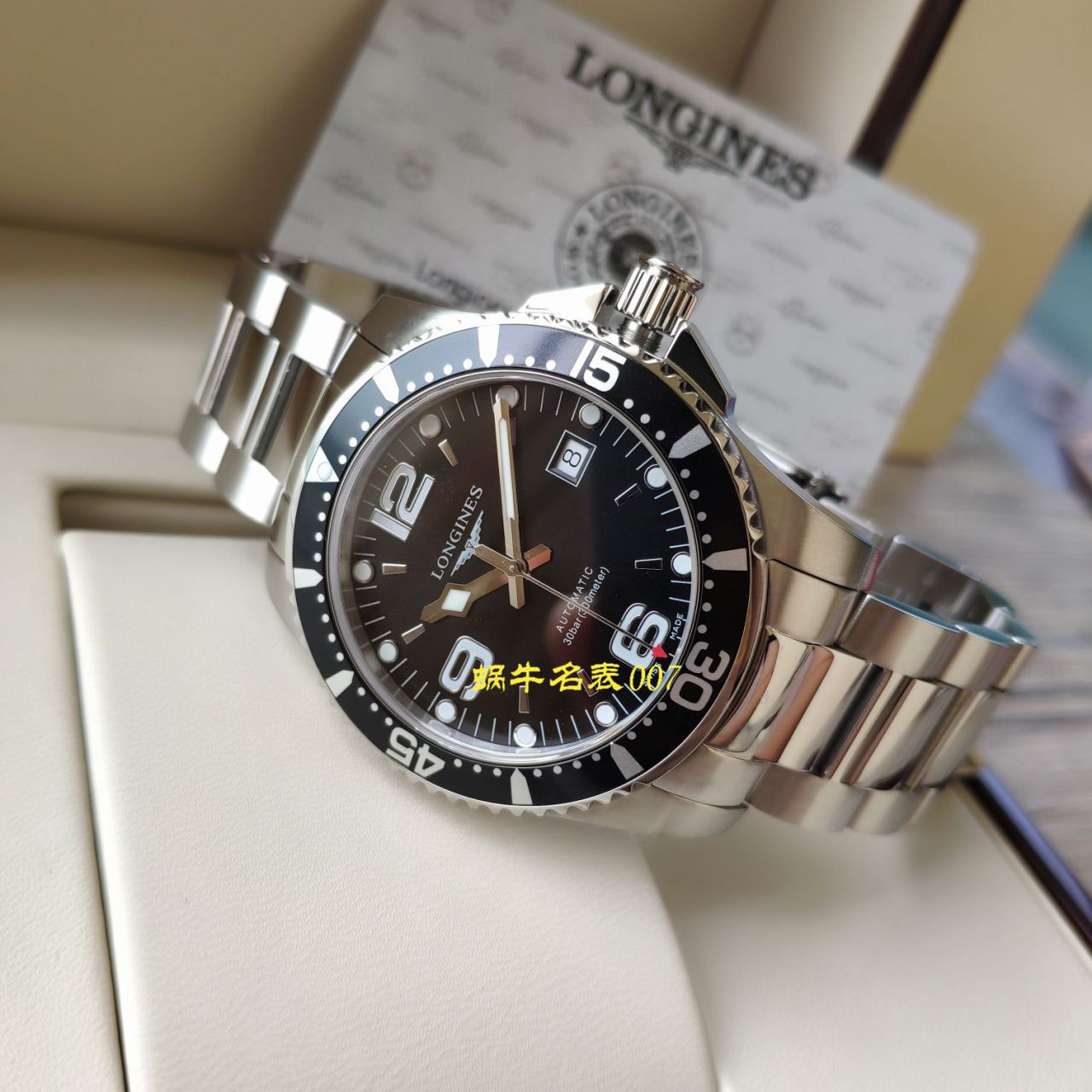 【渠道原单Longines】浪琴康卡斯潜水系列L3.742.4.56.6腕表 / L116