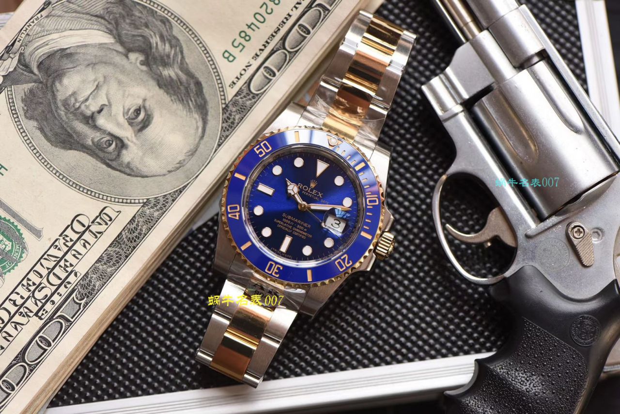 【AR厂Rolex复刻高仿表】劳力士潜航者型系列116613LB-97203 蓝盘腕表(904钢间金蓝水鬼) / R369