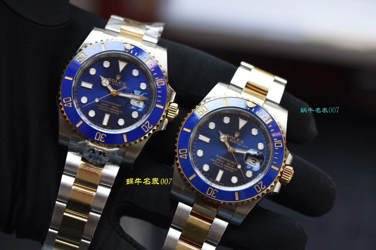 【AR厂Rolex复刻表】劳力士潜航者型系列116613LB-97203 蓝盘腕表(904钢间金蓝水鬼) 