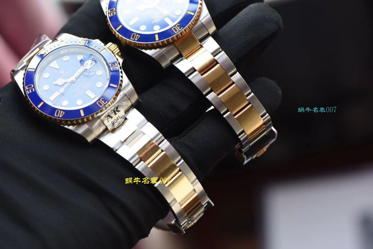 【AR厂Rolex复刻表】劳力士潜航者型系列116613LB-97203 蓝盘腕表(904钢间金蓝水鬼) 