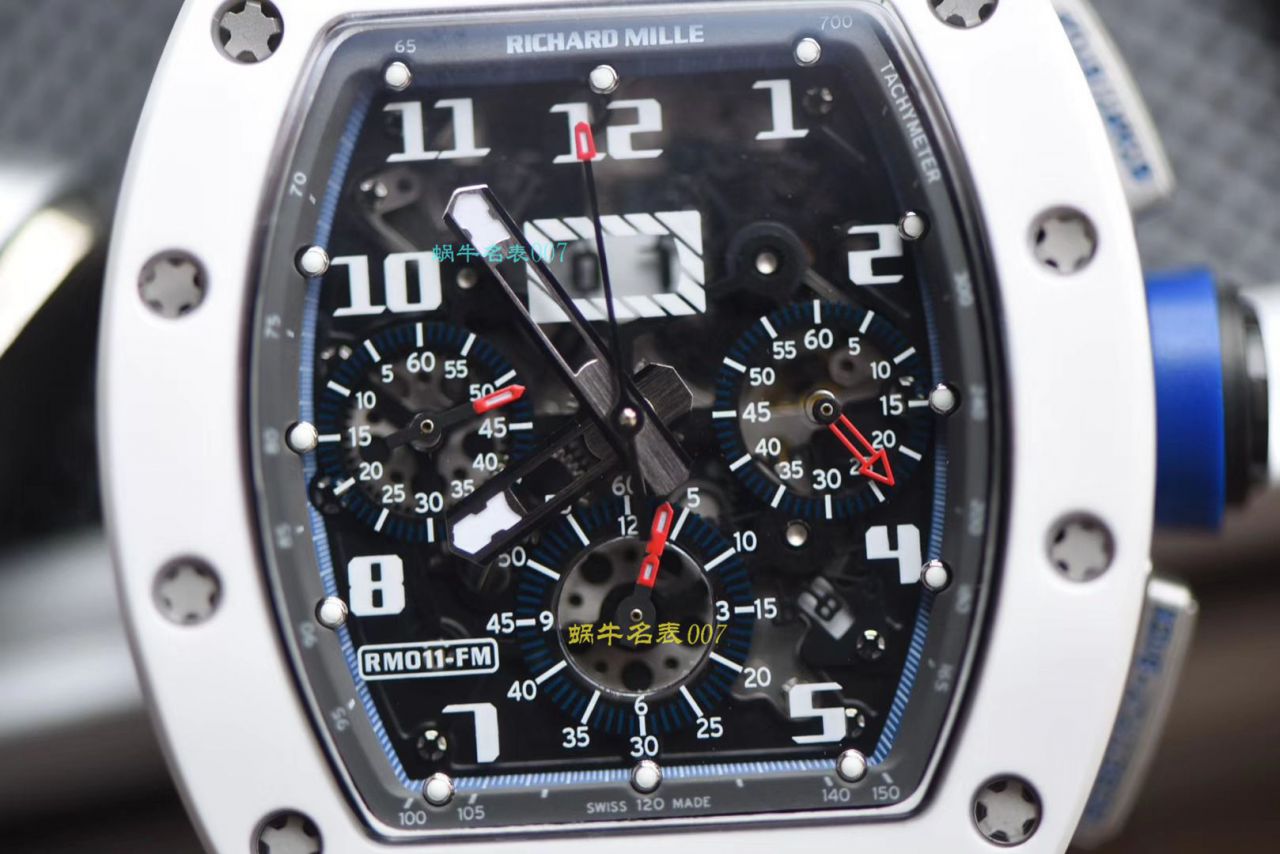 【视频评测KV厂RICHARD MILLE复刻手表】理查德米勒男士系列RM 011白色陶瓷限量款腕表 