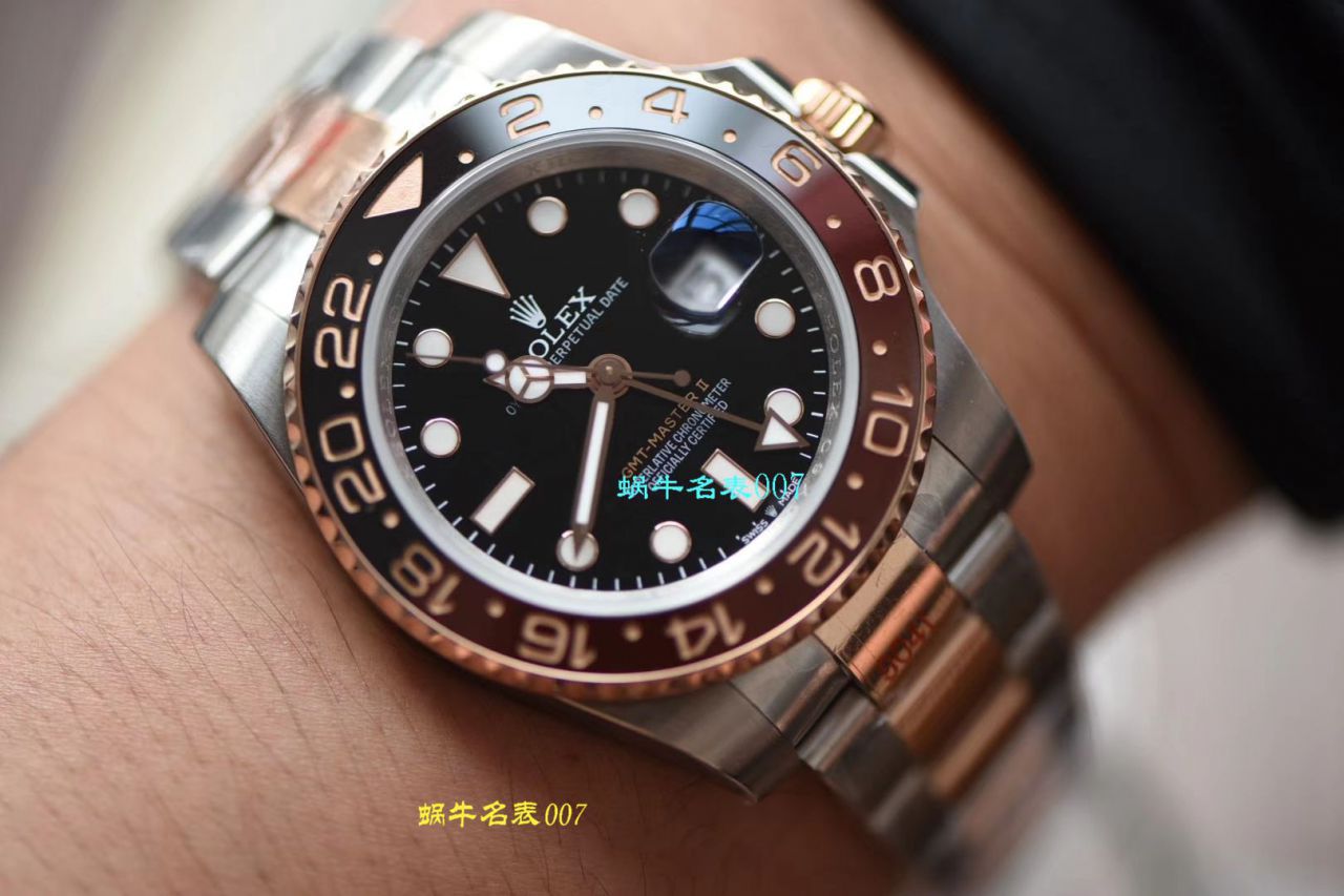 【DJ厂Rolex复刻手表】劳力士格林尼治型IIGMT系列m126711chnr-0002腕表 