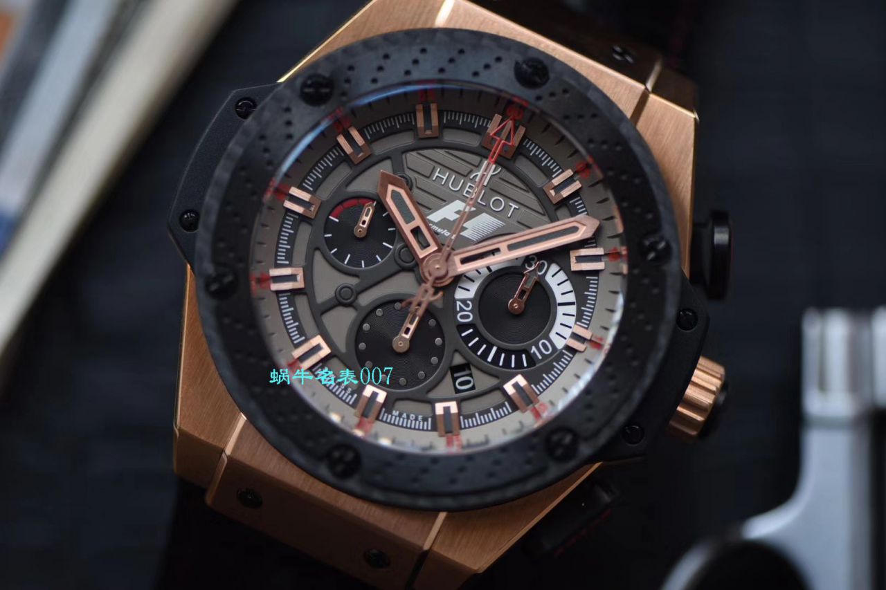 【HBBV6厂顶级复刻手表】宇舶法拉利F1 玫瑰金703.OM.6912.HR.FMC12 Hublot Big Bang F1 King Power Great Britain Limited Edition 