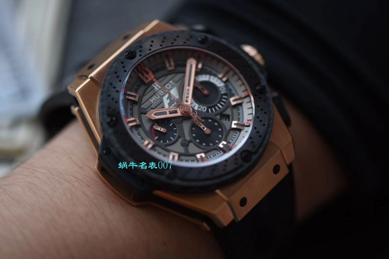 【HBBV6厂顶级复刻手表】宇舶法拉利F1 玫瑰金703.OM.6912.HR.FMC12 Hublot Big Bang F1 King Power Great Britain Limited Edition / YB072