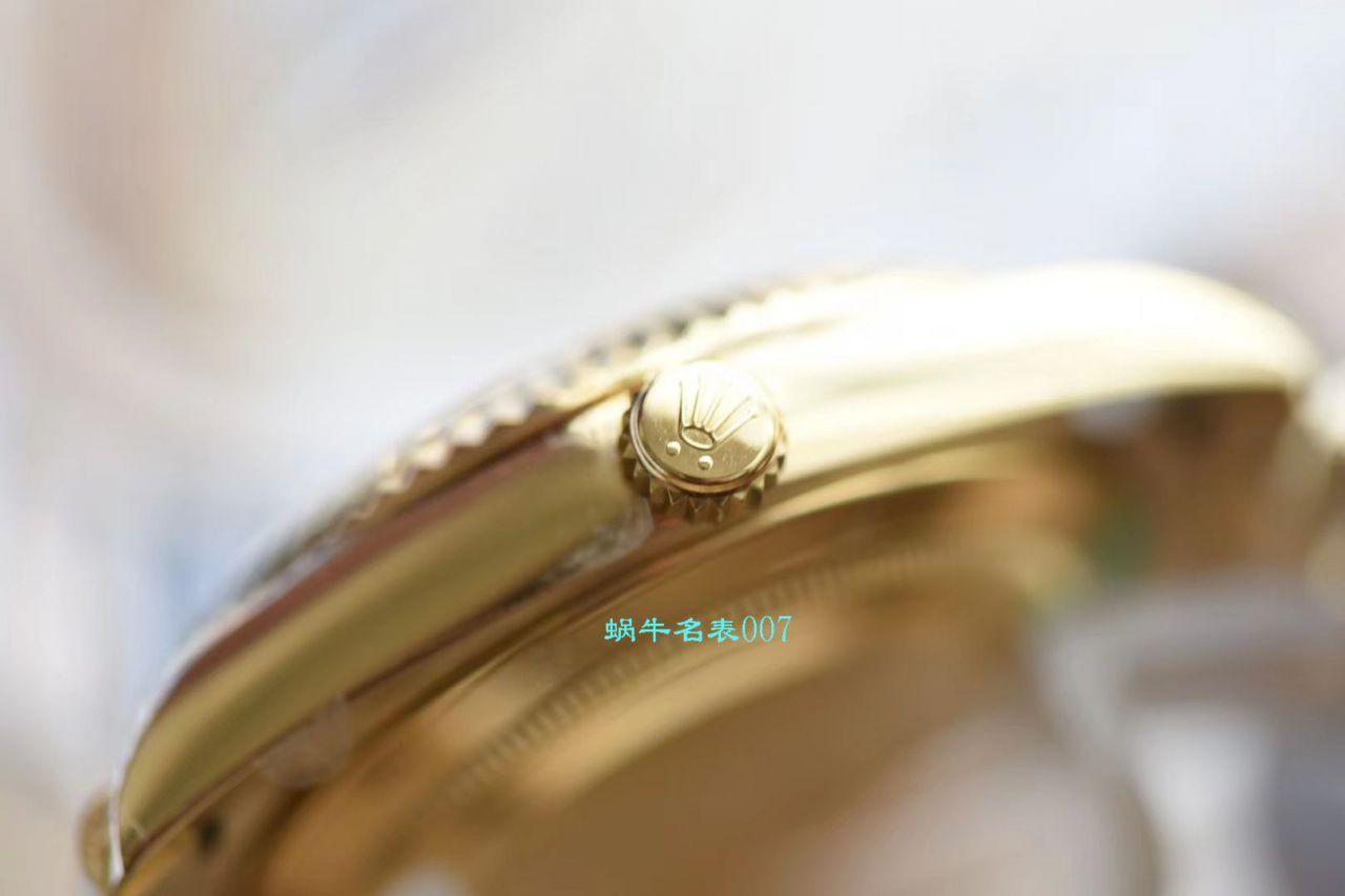 【EW厂Rolex复刻高仿表】劳力士星期日历型系列218238-83218 香槟面表盘腕表 / R382