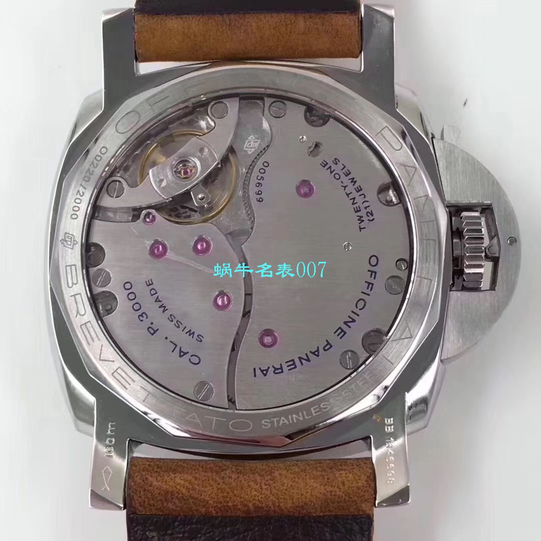 【ZF厂复刻仿表】沛纳海Luminor 1950 left-handed 左撇子3 Days PAM557、PAM00557 