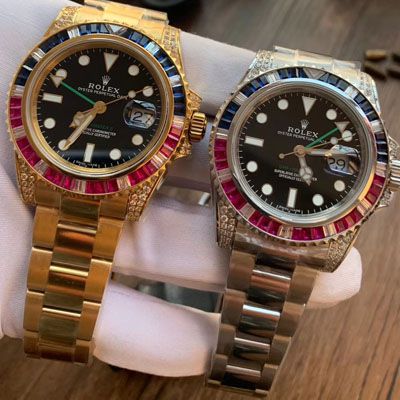 【LF厂Rolex顶级复刻高仿手表】劳力士格林尼治型II系列镶钻116758 SAru-78208,116759 SAru-78209腕表