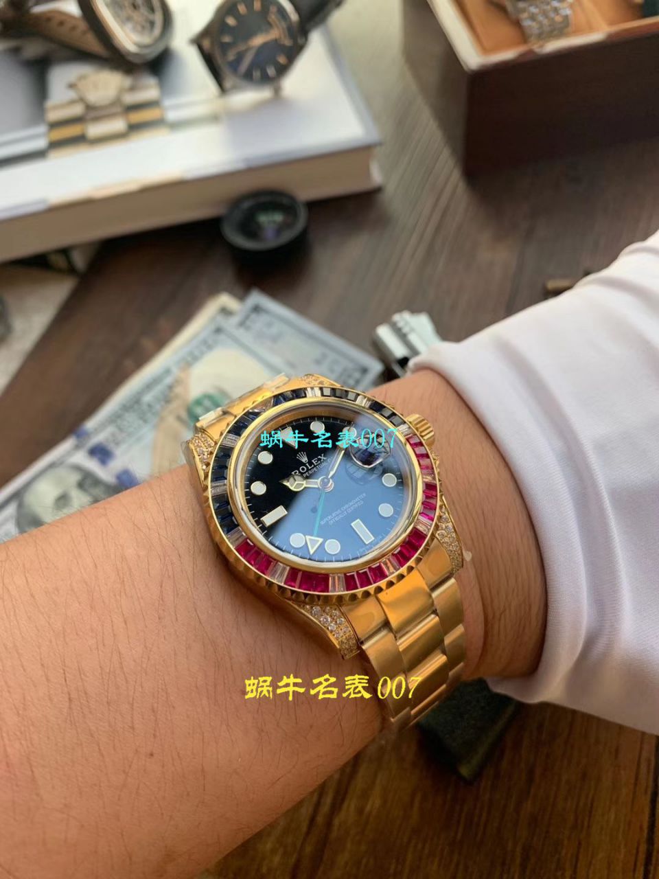 【LF厂Rolex顶级复刻高仿手表】劳力士格林尼治型II系列镶钻116758 SAru-78208,116759 SAru-78209腕表 / R389