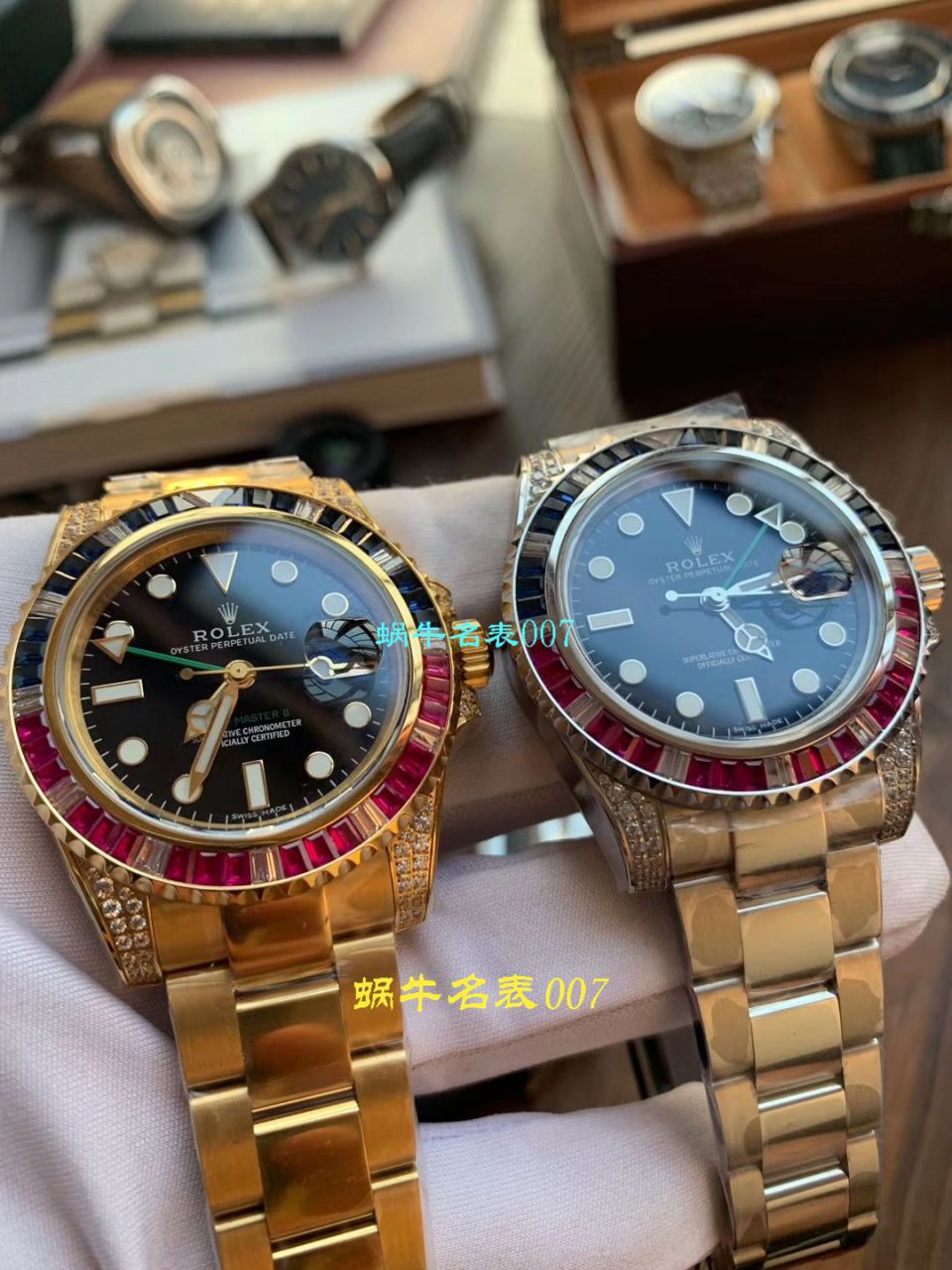 【LF厂Rolex顶级复刻高仿手表】劳力士格林尼治型II系列镶钻116758 SAru-78208,116759 SAru-78209腕表 / R389