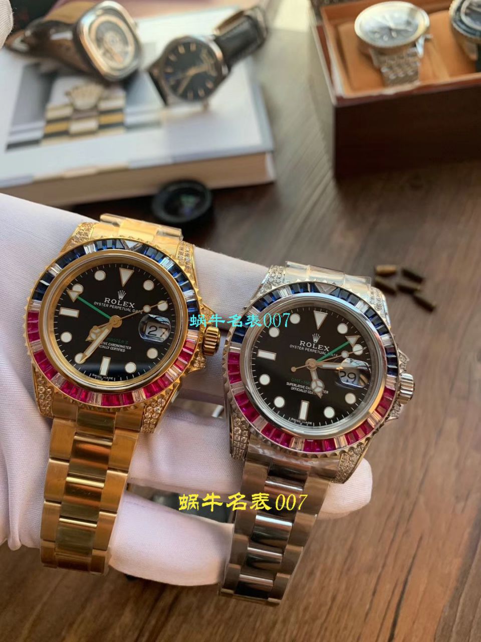 【LF厂Rolex顶级复刻高仿手表】劳力士格林尼治型II系列镶钻116758 SAru-78208,116759 SAru-78209腕表 / R389