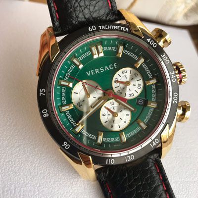 【渠道原单】范思哲Versace男子手表vdb080015六针计时带日历价格报价