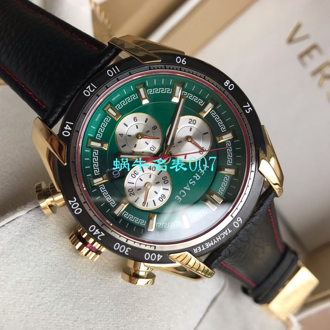 【渠道原单】范思哲Versace男子手表vdb080015六针计时带日历 / VER12