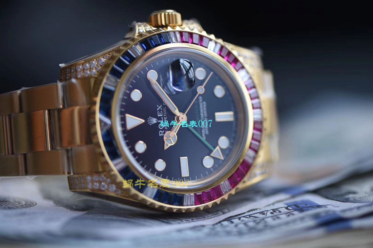 【LF厂Rolex顶级复刻高仿手表】劳力士格林尼治型II系列镶钻116758 SAru-78208,116759 SAru-78209腕表 / R389
