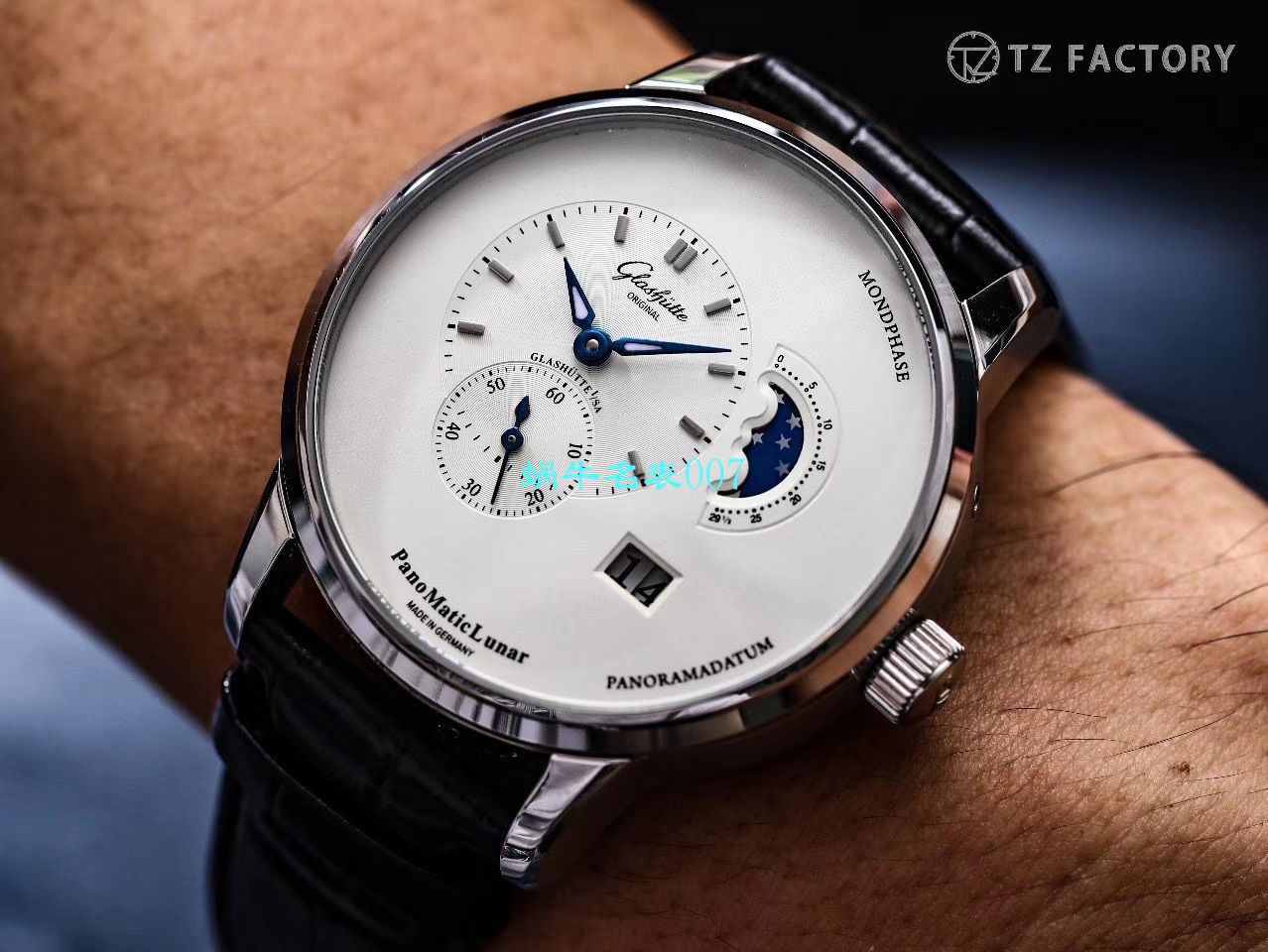 【TZ厂Glashütte Original复刻表】格拉苏蒂原创偏心系列1-90-02-42-32-05腕表 / GLA053