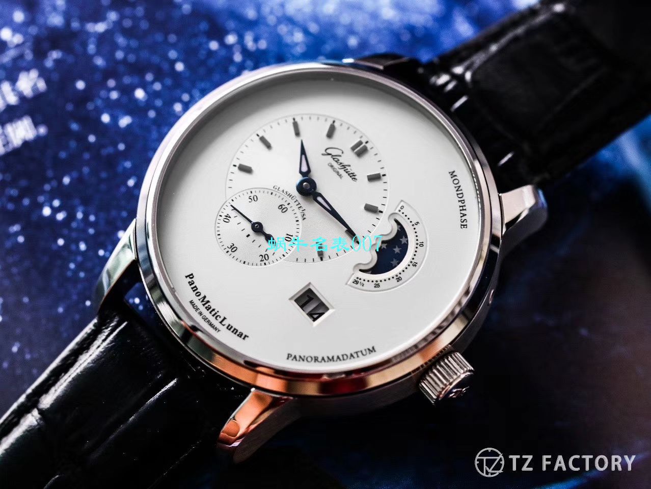 【TZ厂Glashütte Original复刻表】格拉苏蒂原创偏心系列1-90-02-42-32-05腕表 / GLA053