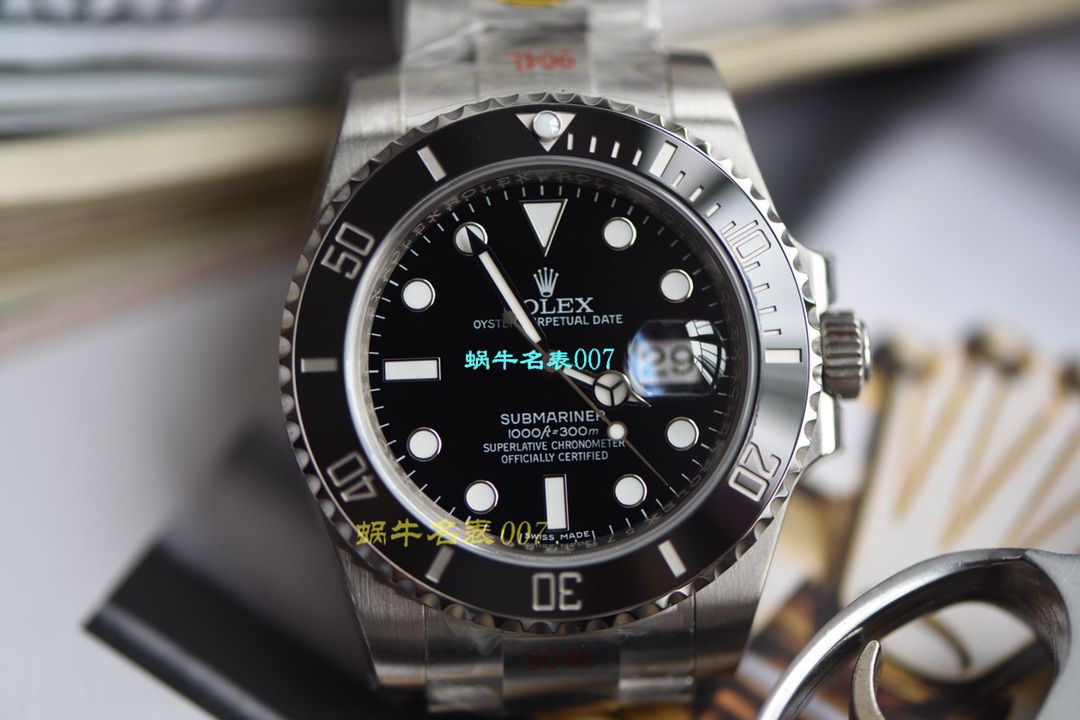 【视频评测N厂V10版本Rolex黑水鬼仿表】劳力士潜航者型系列116610LN-97200黑盘腕表 